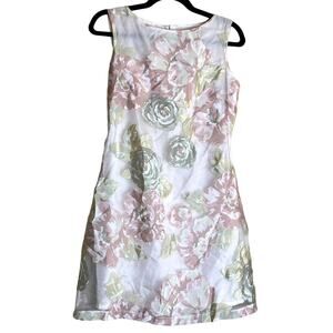 Clara Collins France Mini Dress Women Romy 0 Multicolor Floral Sleeveless VTG
